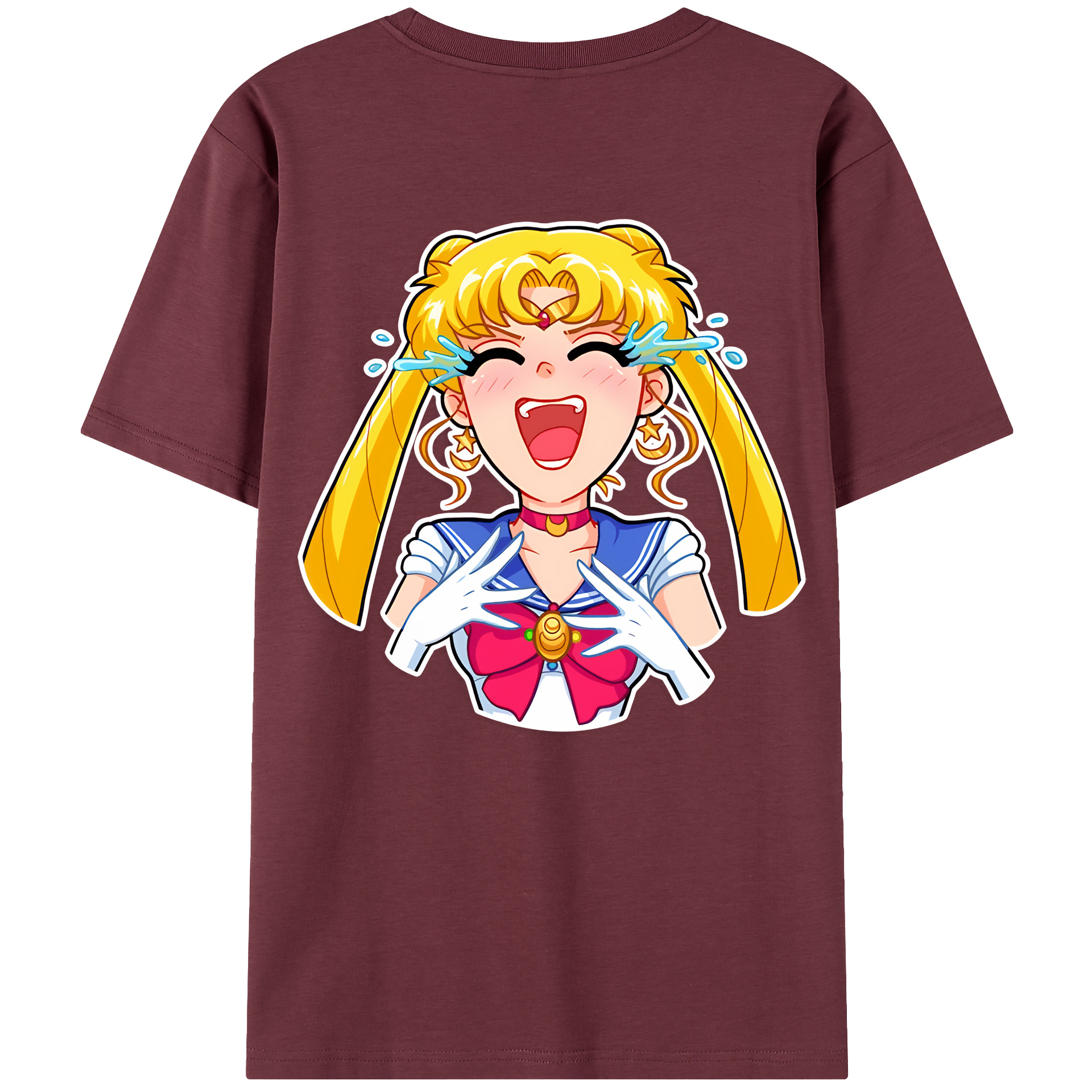 （画像用） 美少女戦士セーラームーン 月野 うさぎ つきの うさぎ Sailor Moon Tsukino Usagi 綿100％半袖Tシャツ（背面プリント）